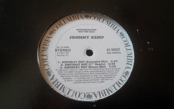 Johnny Kemp : Birthday Suit (12", Promo)