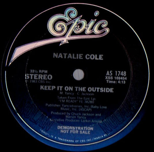 Natalie Cole : Keep It On The Outside / I Won't Deny You (12", Promo)