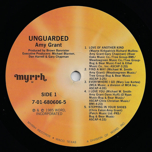 Amy Grant : Unguarded (LP, Album, Ele)