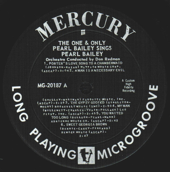 Pearl Bailey : The One And Only Pearl Bailey Sings (LP, Album)