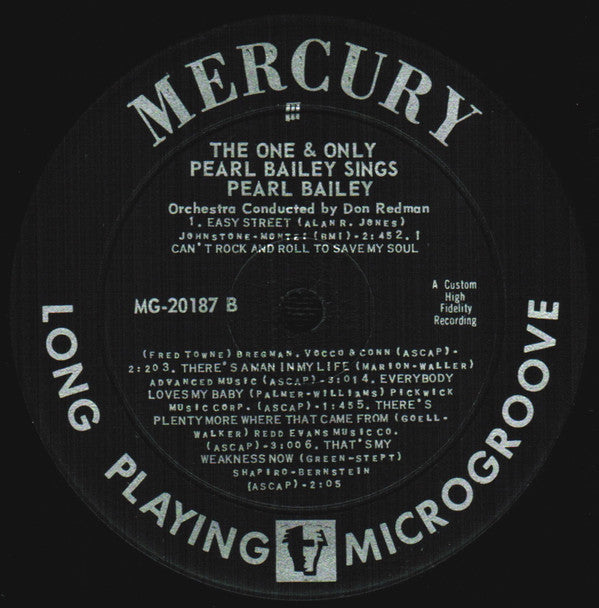 Pearl Bailey : The One And Only Pearl Bailey Sings (LP, Album)