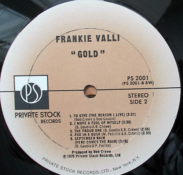 Frankie Valli : Gold (LP, Comp, Bes)