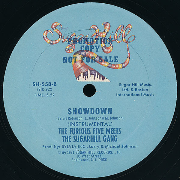 The Furious Five Meets Sugarhill Gang : Showdown (12", Promo)