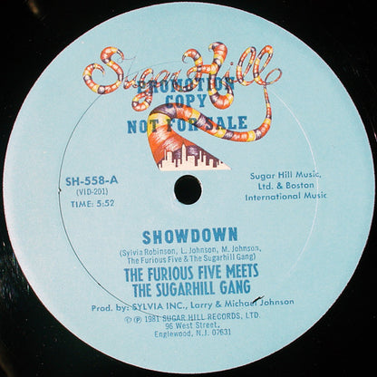 The Furious Five Meets Sugarhill Gang : Showdown (12", Promo)