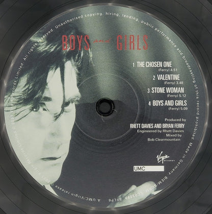 Bryan Ferry : Boys And Girls (LP, Album, RE, RM, 180)