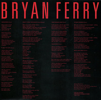 Bryan Ferry : Boys And Girls (LP, Album, RE, RM, 180)