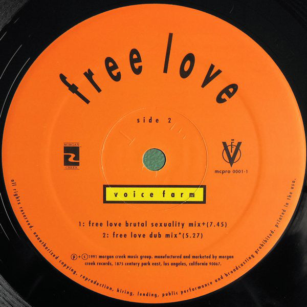 Voice Farm : Free Love (12")