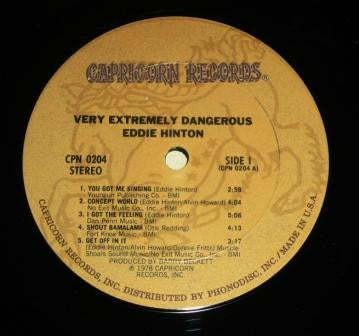 Eddie Hinton : Very Extremely Dangerous (LP, Album, Ter)