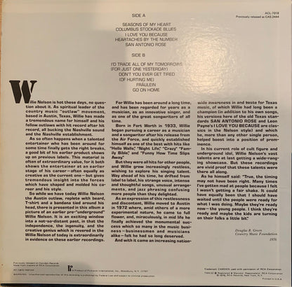 Willie Nelson : Columbus Stockade Blues & Other Country Favorites (LP, Album)