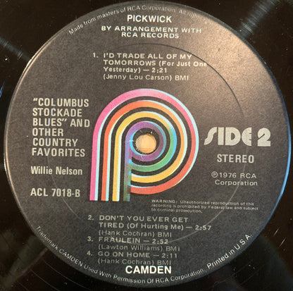 Willie Nelson : Columbus Stockade Blues & Other Country Favorites (LP, Album)