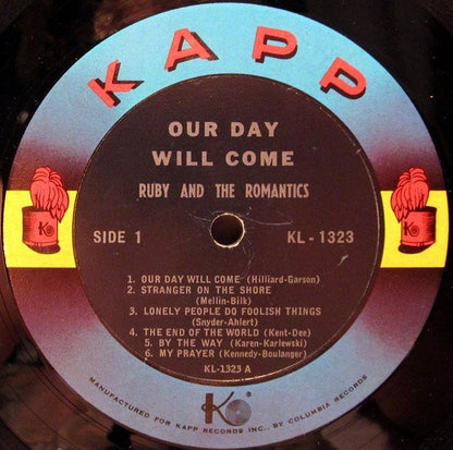 Ruby And The Romantics : Our Day Will Come (LP, Album, Mono)