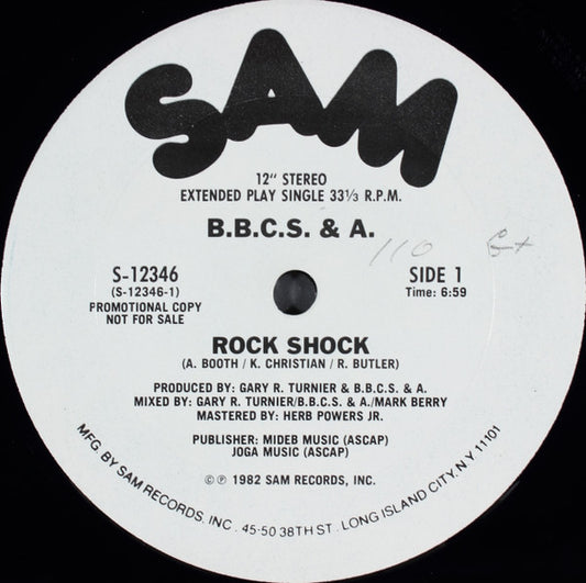 B.B.C.S. & A. : Rock Shock (12", Single, Promo)