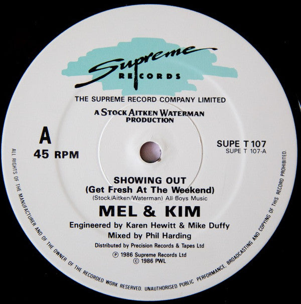Mel & Kim : Showing Out (12", Single, Pic)