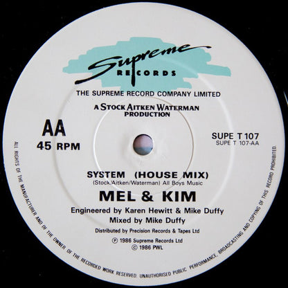 Mel & Kim : Showing Out (12", Single, Pic)