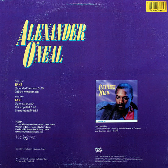 Alexander O'Neal : Fake (12", Single)