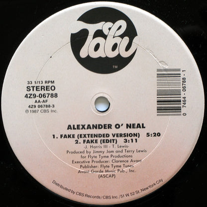 Alexander O'Neal : Fake (12", Single)