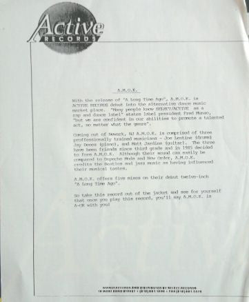 A.M.O.K. (2) : Long Time Ago (12", Promo)