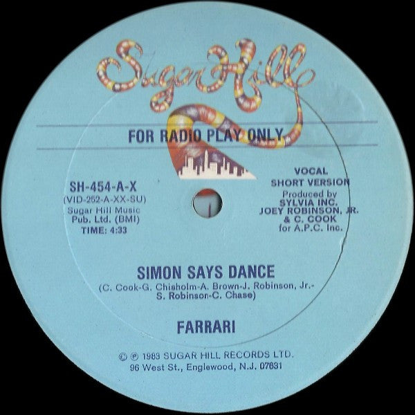 Farrari : Simon Says Dance (12", Promo)