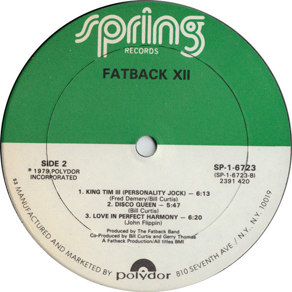 The Fatback Band : Fatback XII (LP, Album, 53 )