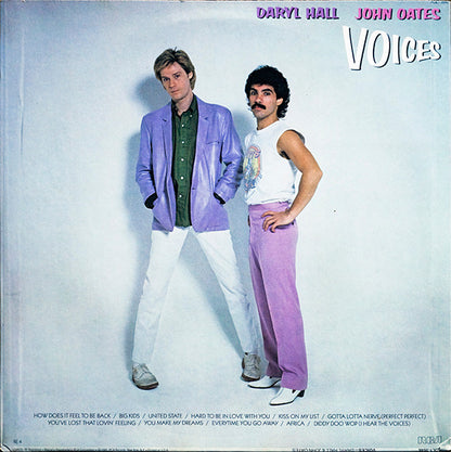 Daryl Hall & John Oates : Voices (LP, Album, RE, Col)