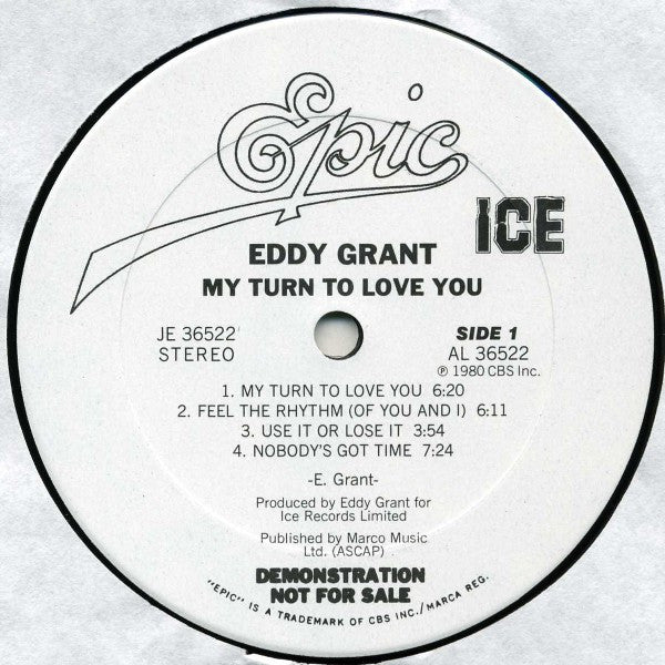 Eddy Grant : My Turn To Love You (LP, Album, Promo)