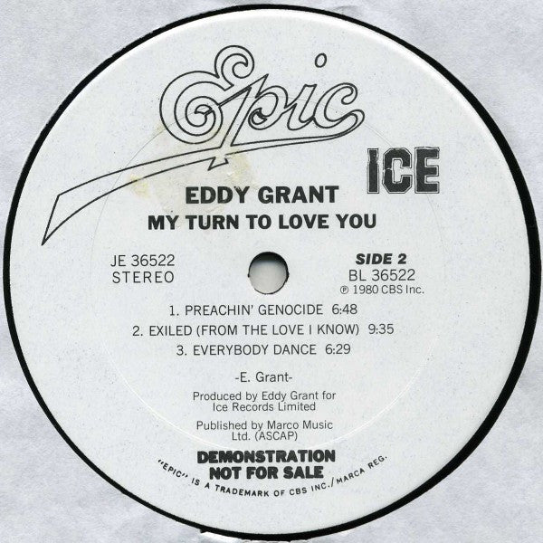 Eddy Grant : My Turn To Love You (LP, Album, Promo)