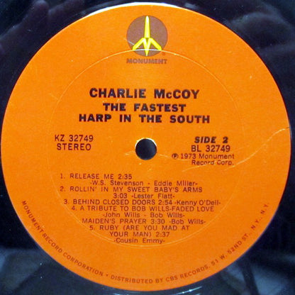 Charlie McCoy : The Fastest Harp In The South (LP, Album, Pit)