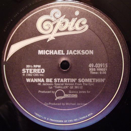 Michael Jackson : Wanna Be Startin' Somethin' (12")