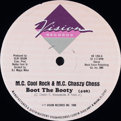 MC Cool Rock & MC Chaszy Chess : Boot The Booty (12", Pin)