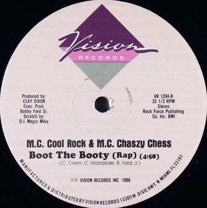 MC Cool Rock & MC Chaszy Chess : Boot The Booty (12", Pin)