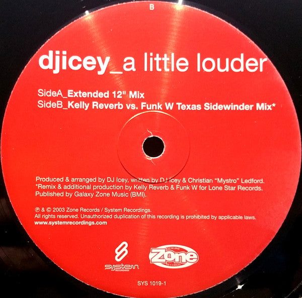 DJ Icey : A Little Louder (12")