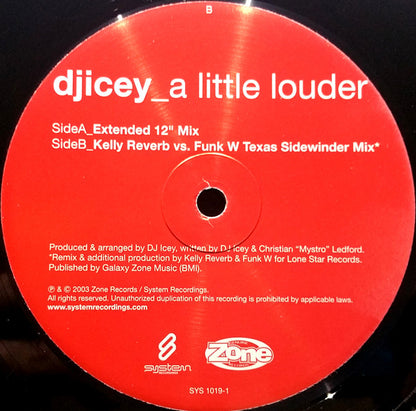 DJ Icey : A Little Louder (12")