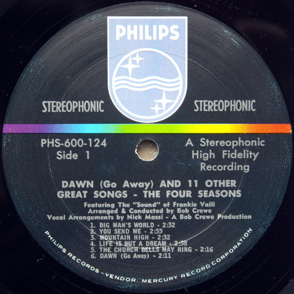 The Four Seasons : Dawn (Go Away) And 11 Other Great Songs (LP, San)