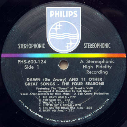 The Four Seasons : Dawn (Go Away) And 11 Other Great Songs (LP, San)