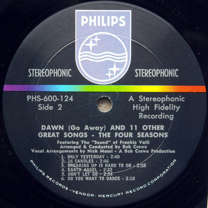 The Four Seasons : Dawn (Go Away) And 11 Other Great Songs (LP, San)