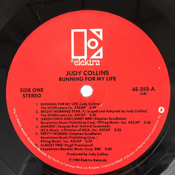 Judy Collins : Running For My Life (LP, Album, All)