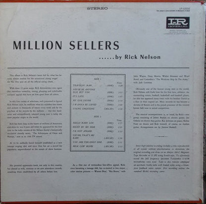 Ricky Nelson (2) : Million Sellers (LP, Comp)