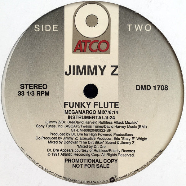 Jimmy Z : Funky Flute (12", Promo)