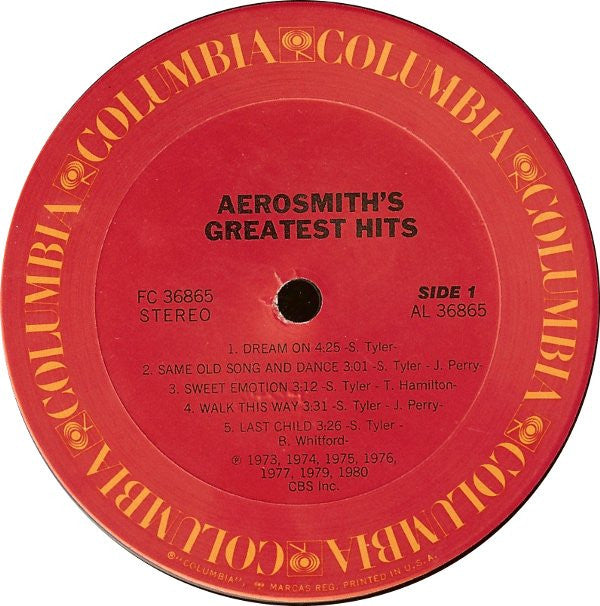 Aerosmith : Aerosmith's Greatest Hits (LP, Comp, Pit)