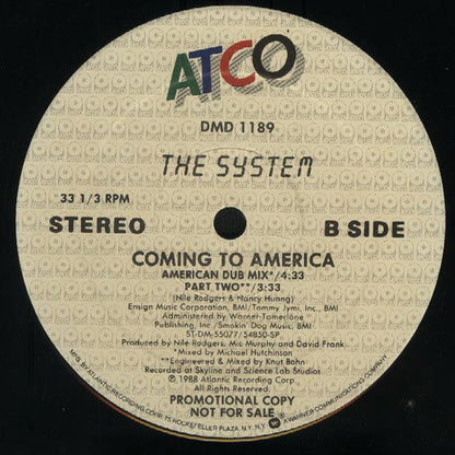 The System : Coming To America (12", Promo, SP )