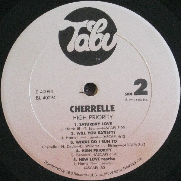 Cherrelle : High Priority (LP, Album, RP)