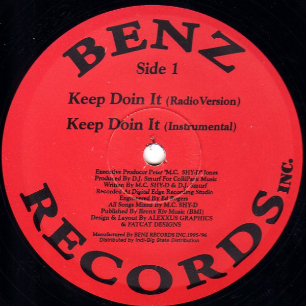 MC Shy D Featuring DJ Smurf (2) : Keep Doin It / Let's Get These H-e's (12")