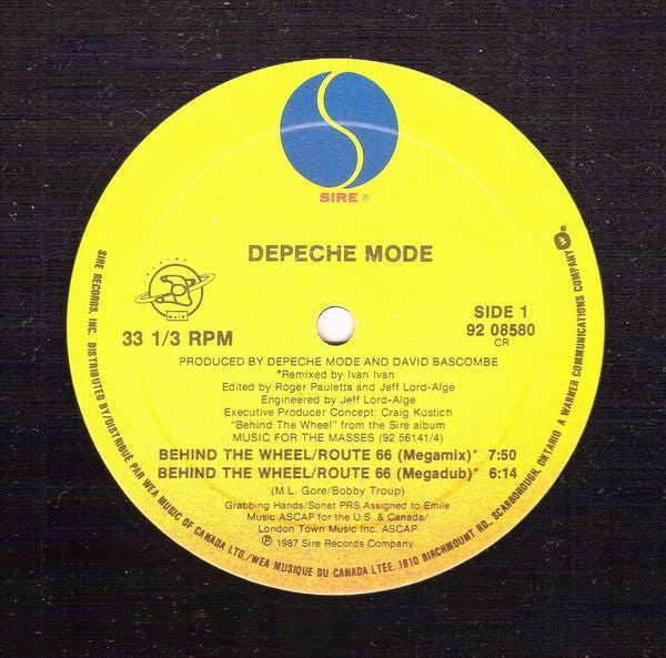 Depeche Mode : Behind The Wheel / Route 66 (Megamix) (12", Maxi)