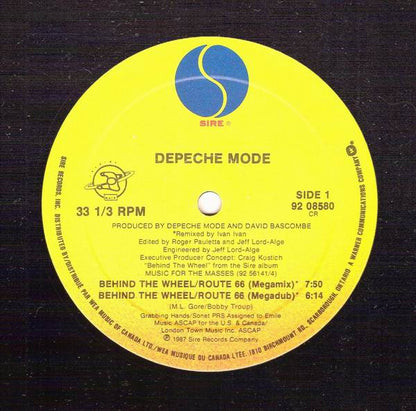 Depeche Mode : Behind The Wheel / Route 66 (Megamix) (12", Maxi)
