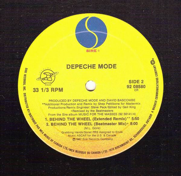 Depeche Mode : Behind The Wheel / Route 66 (Megamix) (12", Maxi)