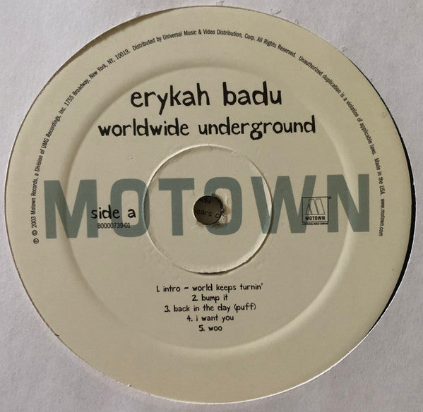 Erykah Badu : Worldwide Underground (LP, Album, RE)