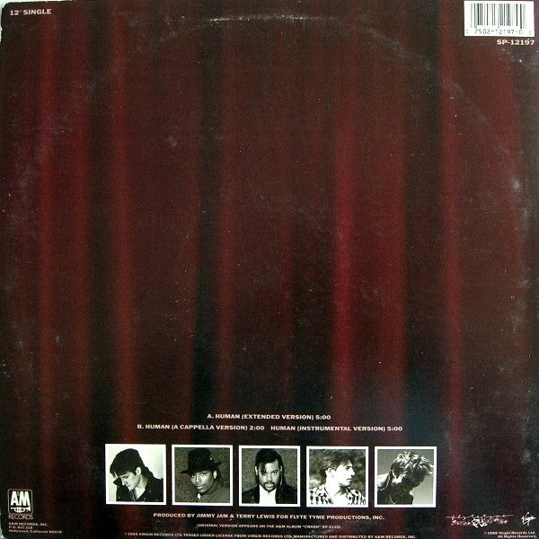 The Human League : Human (12", Single, Promo)