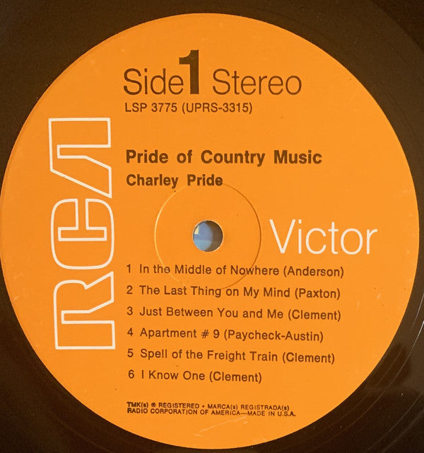 Charley Pride : Pride Of Country Music (LP, Album)