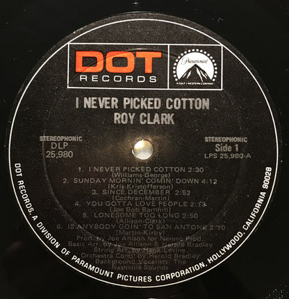 Roy Clark : I Never Picked Cotton (LP, Mon)