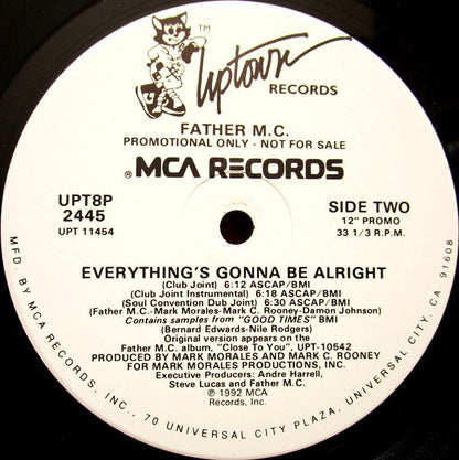 Father MC : Everything's Gonna Be Alright (12", Single, Promo, Lab)
